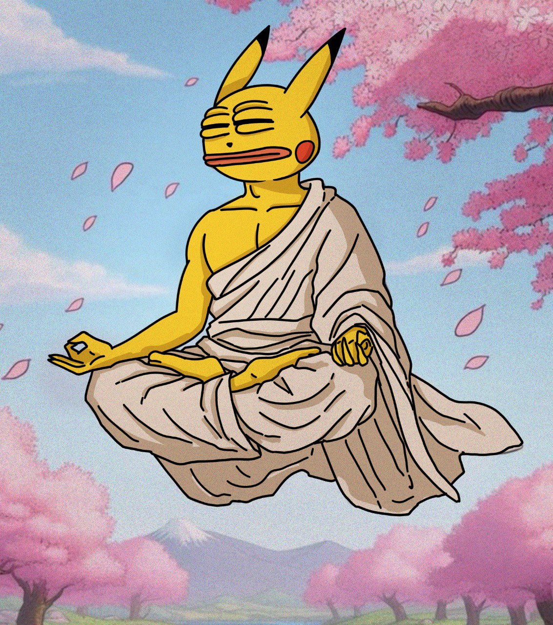 PEKA floating peacefully in meditation