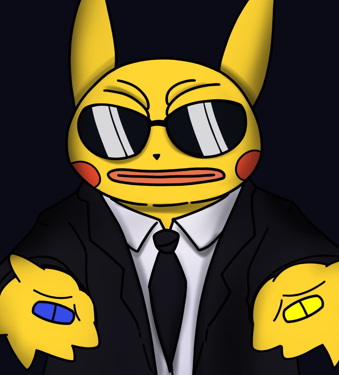 PEKA wearing a black suit and sunglasses